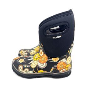 BOGS Rain Boots Classic Mid Autumn Floral Pattern Pull-On Insulated